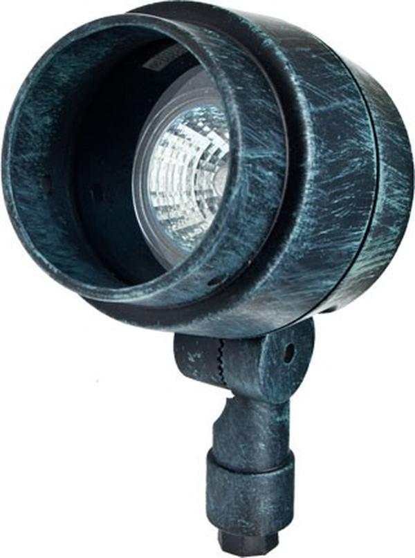 LV201-L7-65K-PG 12V 2-Pin LED 7W 65K Powder Coated Cast Aluminium Spot Light, Patina Green