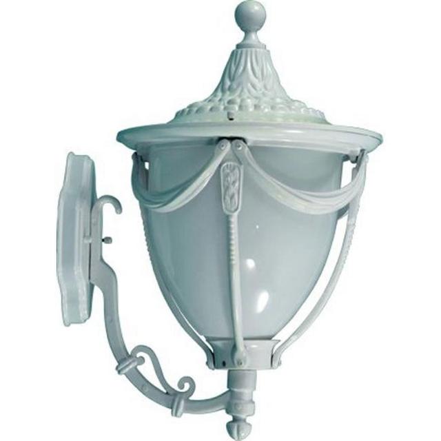 Powder Coated Cast Aluminum Wall Light Fixture&#44; White - 18 x 11.06 x 13.06 in.