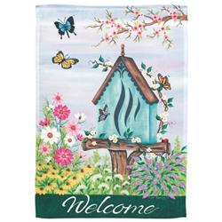 M080216 Flag Welcome Butterfly House 13x18