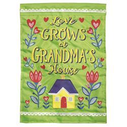 13 x 18 in. Double Applique Grandmas House Polyester Garden Flag