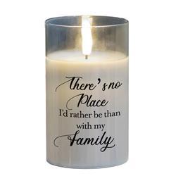 PGC-05-31GY LED Candle There Is No Place I Grey 5in