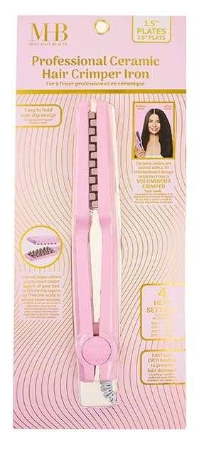 2386246 Ceramic Hair Crimper Iron - Pink case of 48