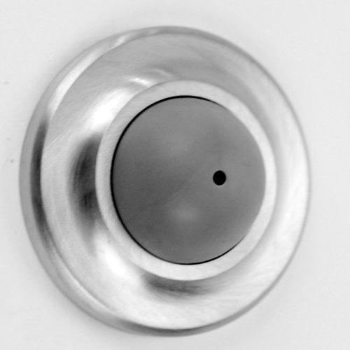 1412-626 Brushed Chrome Convex Cast Wall Bumper Door Stop - Brushed Chrome