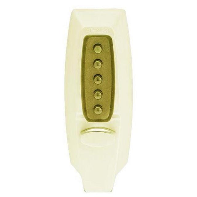 Pushbutton Deadbolt Keyless Lock - Antique White