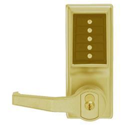 LR1041C-05 Pushbutton Lever Lock Prepped for Corbin Core Override - Antique Brass