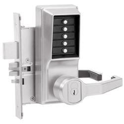 RR8148B-26D Pushbutton Mortise Lock with Lever Best Core Override - Satin Chrome