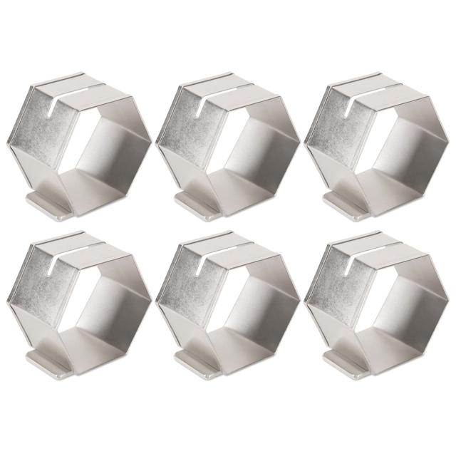 Antique Silver Place Holder Napkin Ring Set - Set of 6
