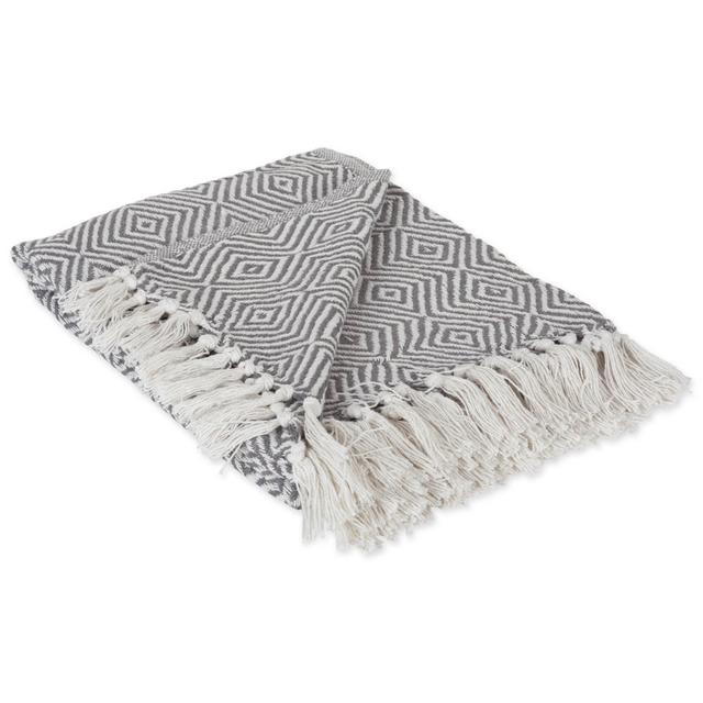 Design Imports  Mineral X-Diamond Geometric Blanket Throw