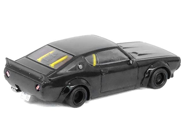 IN64-KPGC110LB-BLA 1-64 Scale Nissan Skyline 2000 GT-R KPGC110 RHD Right Hand Drive LB-Works Diecast Model Car - Black