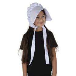 Deluxe Pioneer Bonnet Hat, White