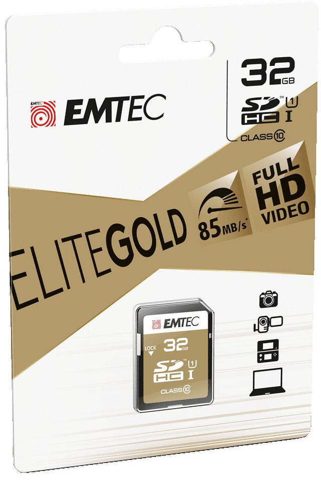 ECMSD32GHC10GP 32 GB Class 10 Gold Plus SDHC Memory Card