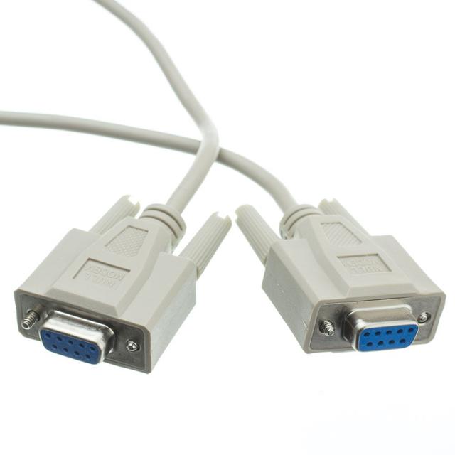 Null Modem Cable  DB9 Female  UL rated  8 Conductor  10 foot