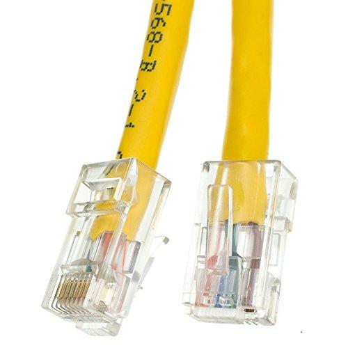 Cat6 Yellow Ethernet Patch Cable  Bootless  14 foot