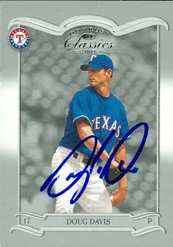 48632 Doug Davis Autographed Baseball Card Texas Rangers 2003 Donruss Classics No .44