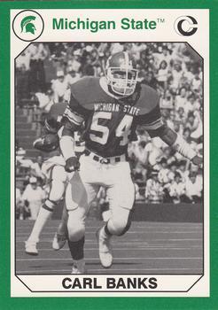 101320 Carl Banks Football Card Michigan State 1990 Collegiate Collection No. 83
