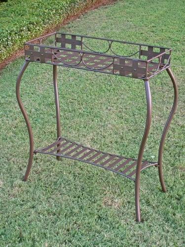 3561 Santa Fe Iron Nailhead Rectangular Plant Stand