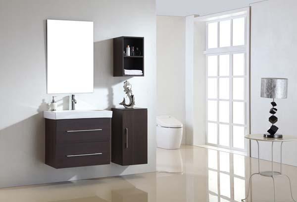 Dawn Kitchen  Mdf And Melamine In Walnut Finish Side Cabinet With Shelf Inside