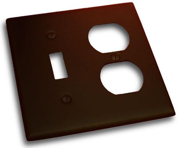 10827VB Double Toggle and Outlet Switch Plate- Venetian Bronze