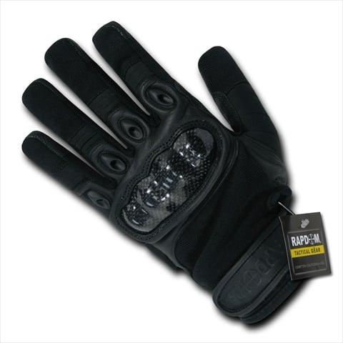T41-PL-BLK-01 Carbon Fiber Hard Knuckle Glove - Black