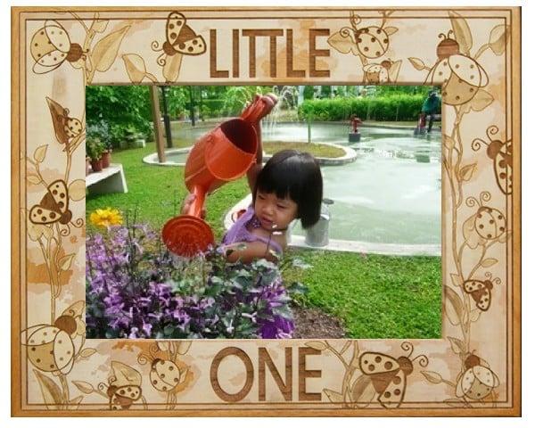 Giftworks Plus BBY0045 Little One - Lady Bugs- Alder Wood Frame- 8 x 10 In