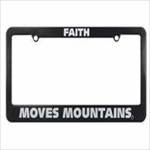 Auto Tag Frame Faith Moves Mountains Black