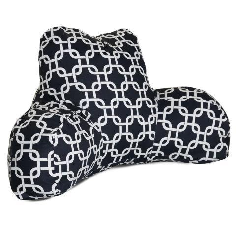 Majestic Home Black Links Reading Bean Bag Pillow - Black