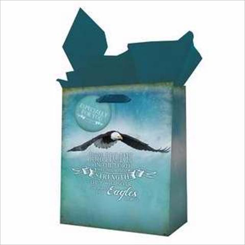 Gift Bag Soar Like Eagles With Tag & Tissue Small