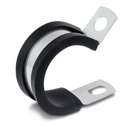 COL0309AL .19 in. Aluminum Medium Duty Clamp With Epdm Rubber Cushion .281 Screw Hole Diameter  50 Pieces