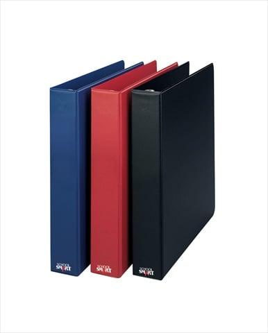 086358 1 In. Vinyl Round Ring Binder- Black