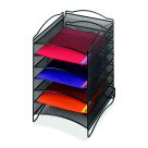 Safco Desktop Organizer 6 Pocket, Black