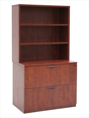 Lateral File & Open Hutch - Cherry