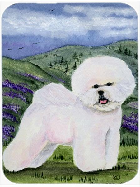 SS8025LCB Bichon Frise Glass Cutting Board - Large