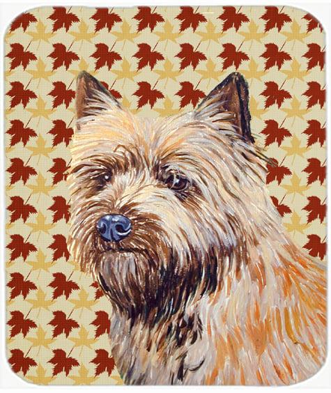 LH9095MP Cairn Terrier Fall Leaves Portrait Mouse Pad- Hot Pad Or Trivet