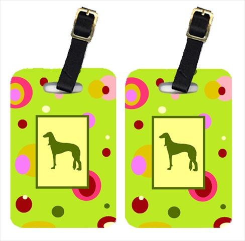 Pair Of 2 Saluki Luggage Tags