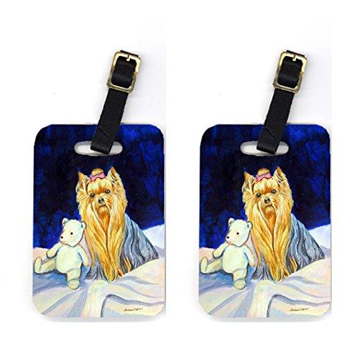7221BT Pair of 2 Yorkie and Teddy Bear Luggage Tags