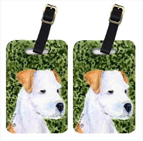 Jack Russell Terrier Luggage Tag - Pair 2- 4 x 2.75 In.