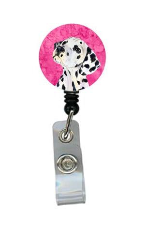 Dalmatian Retractable Badge Reel Or Id Holder With Clip