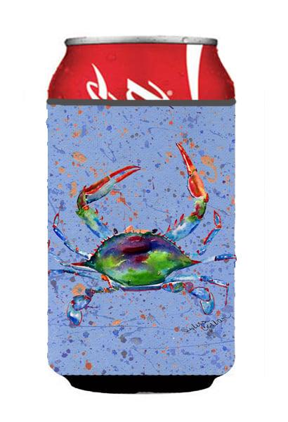 Crab On Blue Can Or Bottle  Hugger