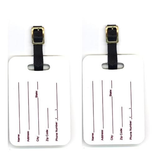 Tiger Stripe - Purple Gold Letter K Monogram Initial Luggage Tags- Pair - 2