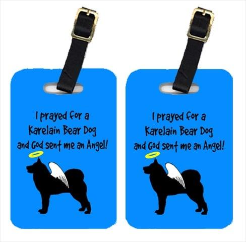 AN1136BT Karelian Bear Dog Luggage Tags- Pair - 2