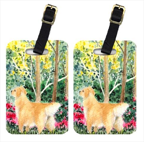 Golden Retriever Luggage Tag - Pair 2- 4 x 2.75 In.