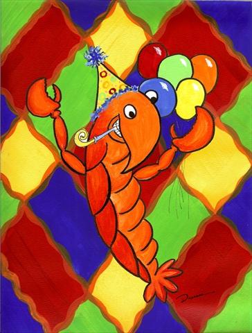 LD6165CHF 28 x 40 in. Crawfish Happy Birthday Flag Canvas House Size
