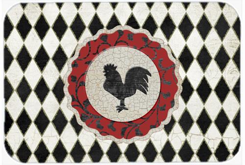 Rooster Harlequin Black And White Mouse Pad 7.75 x 9.25 In.