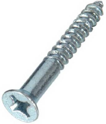 40141 100 Pack, 10 x 3 in. Phillips, Flat Head, Zinc Wood Screw.