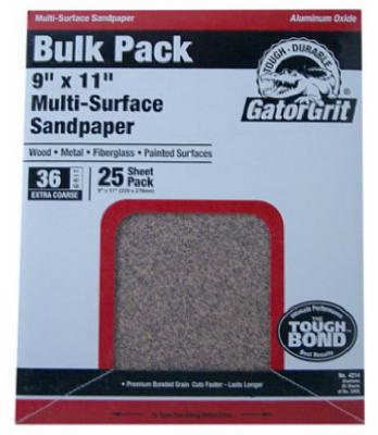 4212 9 x 11 in. Coarse 50 Grit General Purpose Sandpaper, 25 Count