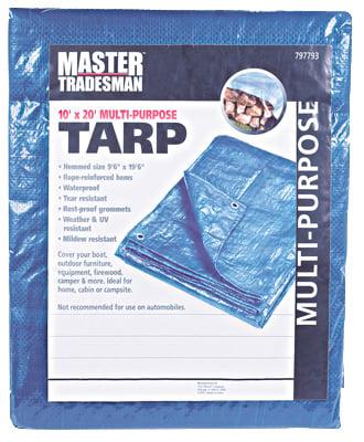 MT 10 X 20 BLUE 10 x 20 ft. Polyethylene Storage Tarp Cover - Blue