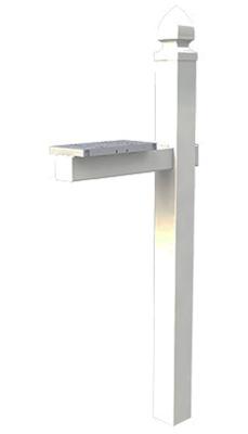 WP000W01 PVC Mailbox Classic Cross Arm Post, White