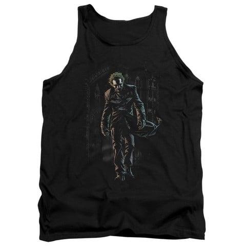 Batman-Joker Leaves Arkham - Adult Tank Top - Black, Extra Large