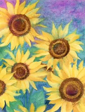 IBD0247CHF Sunflowers & Purple Flag Canvas House Size