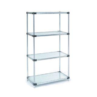 18366SZ 18 x 36 x 63 in. Solid Shelf Unit- Galvanized